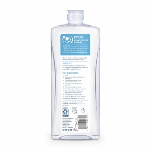 ECOS Dishmate Free & Clear Dish Soap Perspective: back