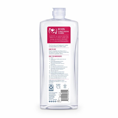 ECOS® Grapefruit Hypoallergenic Dish Soap Perspective: back