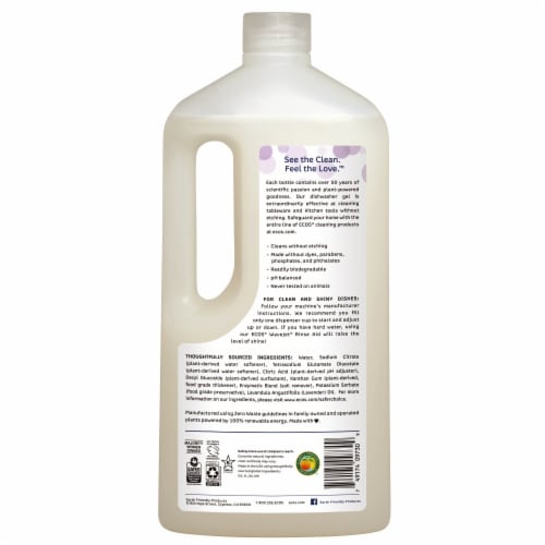 ECOS® Wave® Lavender Auto Dishwasher Gel Perspective: back