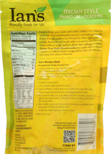 Ian's Gluten-Free Italian Panko Breadcrumbs Perspective: back