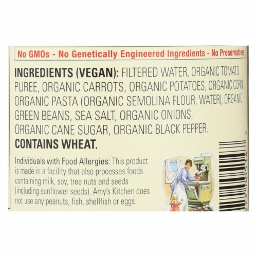 Amy's - Organic Alphabet Soup - Case of 12 - 14.1 oz. Perspective: back