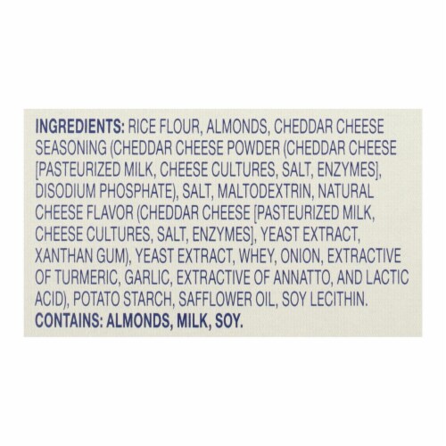Blue Diamond Nut Thins - Cheddar Cheese - Case Of 12 - 4.25 Oz. Perspective: back