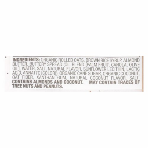 Bobo's Oat Bars - Oat Bar - Coconut Almond Butter Filled - Case of 12 - 2.5 oz. Perspective: back