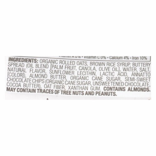 Bobo's Oat Bars - Oat Bar - Chocolate Almond Butter Filled - Case of 12 - 2.5 oz. Perspective: back