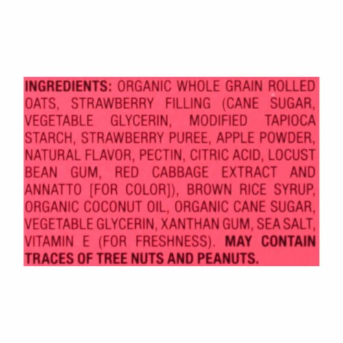 Bobo's Oat Bars - Stuffed Bites Strawberry - Case of 6 - 6.5 oz. Perspective: back