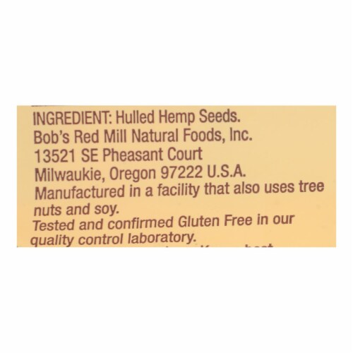 Bob's Red Mill - Seeds Hemp Hulled - Case of 5-8 oz. Perspective: back