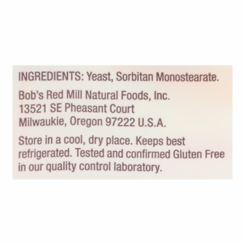 Bob's Red Mill - Yeast Active Dry - Case of 4-8 oz. Perspective: back