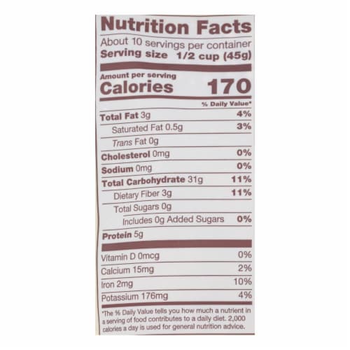 Bob's Red Mill - Oats - Organic Quick Cooking Rolled Oats - Whole Grain - Case of 4 - 16 oz. Perspective: back