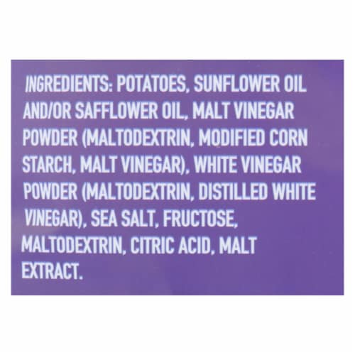 Boulder Canyon Malt Vinegar and Sea Salt Chips Perspective: back