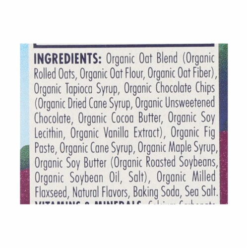 Clif Kid ZBar - Organic ZBar - Chocolate Chip - Case of 9 - 7.62 oz. Perspective: back