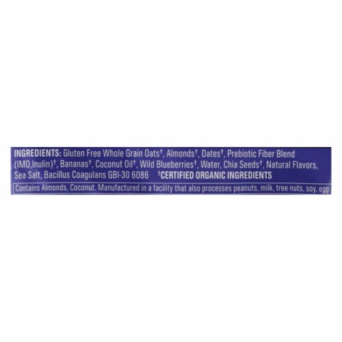 Core Foods - Bar Probiotic Blubry - Case of 8 - 2 oz. Perspective: back