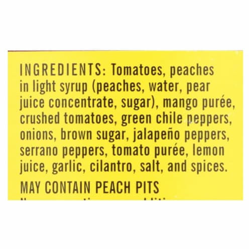 Desert Pepper Trading - Medium Hot Peach Mango Salsa - Case of 6 - 16 oz. Perspective: back