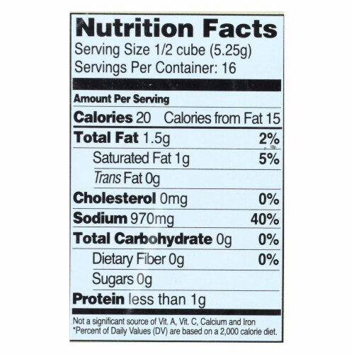 Edwards and Sons Natural Bouillon Cubes - Garden Veggie - 2.9 oz - Case of 12 Perspective: back