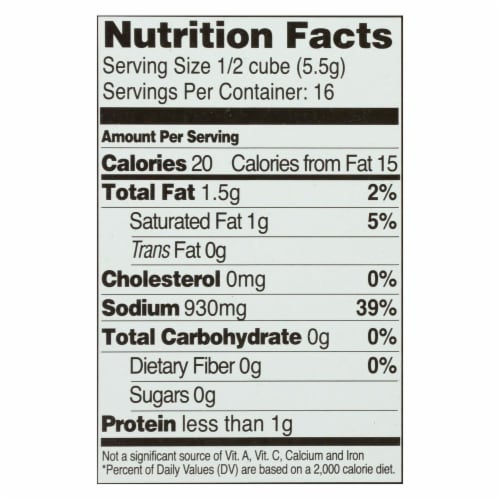 Edwards and Sons Natural Bouillon Cubes - Not Beef - 3.1 oz - Case of 12 Perspective: back