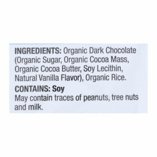 Element Organic Dipped Rice Cakes - Dark Chocolate - Case of 6 - 3.5 oz. Perspective: back