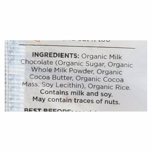 Element Organic Dipped Rice Cakes - Milk Chocolate - Case of 6 - 3.5 oz. Perspective: back