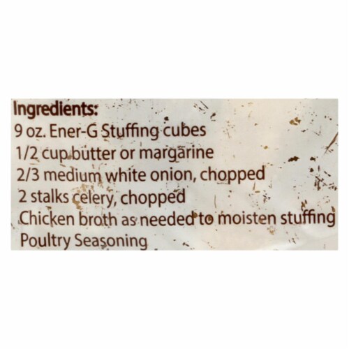 Ener-g Foods - Stuffing Traditional - Case of 6 - 9 oz. Perspective: back