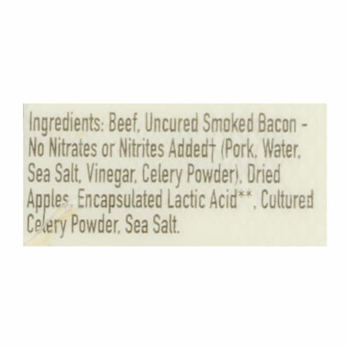 Epic - Bar Beef Apple Uncured Bacon - Case of 12-1.3 oz. Perspective: back