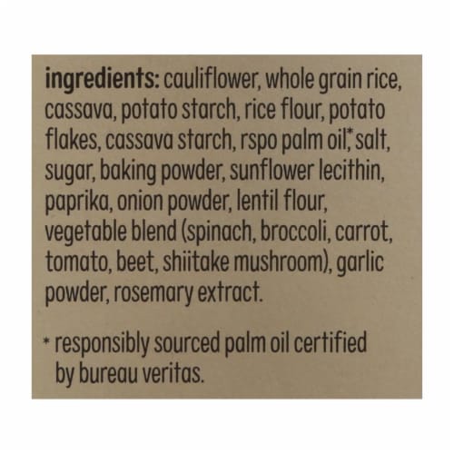 From The Ground Up - Cauliflower Crackers - Original - Case of 6 - 4 oz. Perspective: back