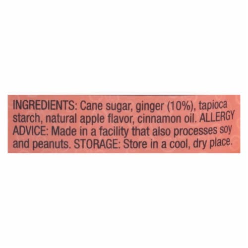 Ginger People Chewy Ginger Christmas Candy - Spicy Apple - Case of 12 - 3 oz. Perspective: back