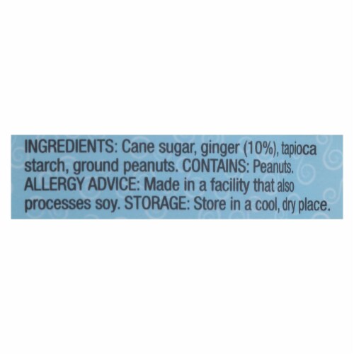 Ginger People Chewy Ginger Christmas Candy - Peanut - Case of 12 - 3 oz. Perspective: back