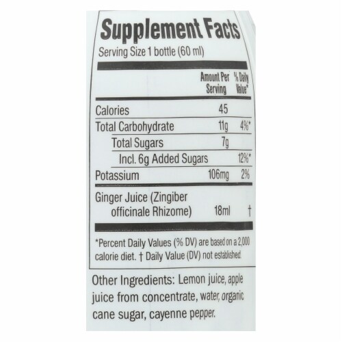 Ginger People - Ginger Shot Rescue Lemon Cynn - Case of 12 - 2 oz. Perspective: back