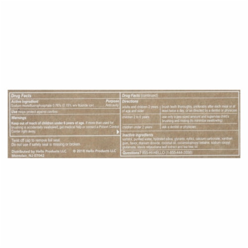 Hello Products Llc - Tpst Natural Whitening Flride - Case of 6-4.7 oz. Perspective: back