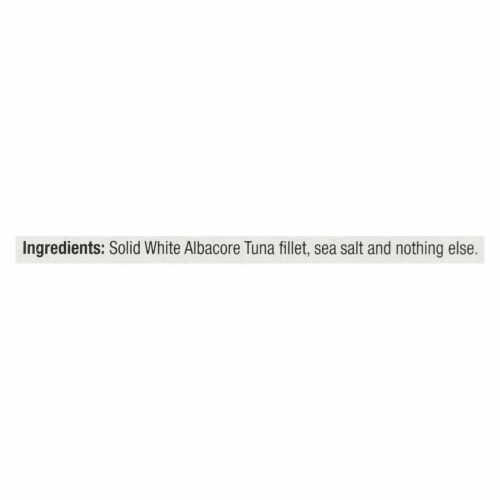 Henry and Lisa's Natural Seafood Solid White Albacore Tuna - Case of 12 - 5 oz. Perspective: back