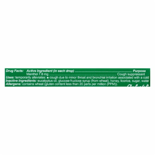 Honees Cough Drops - Menthol - Case of 24 - 9 Pack Perspective: back
