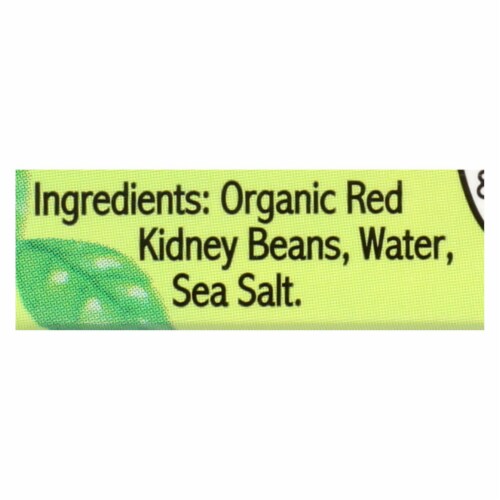 Jack's Quality Organic Red Kidney Beans - Low Sodium - Case of 8 - 13.4 oz. Perspective: back
