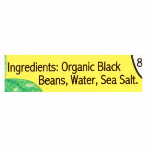 Jack's Quality Organic Black Beans - Low Sodium - Case of 8 - 13.4 oz. Perspective: back