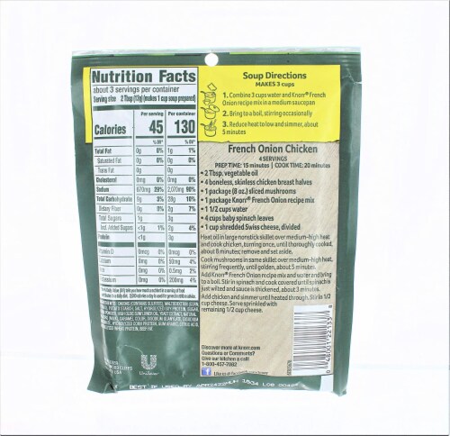 Knorr Recipe Mixes - French Onion - Case of 12 - 1.4 oz. Perspective: back