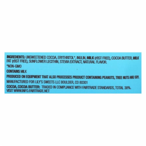 Lily`s - Sweets - Baking Chips Milk Choclat - Case of 12 - 9 oz. Perspective: back
