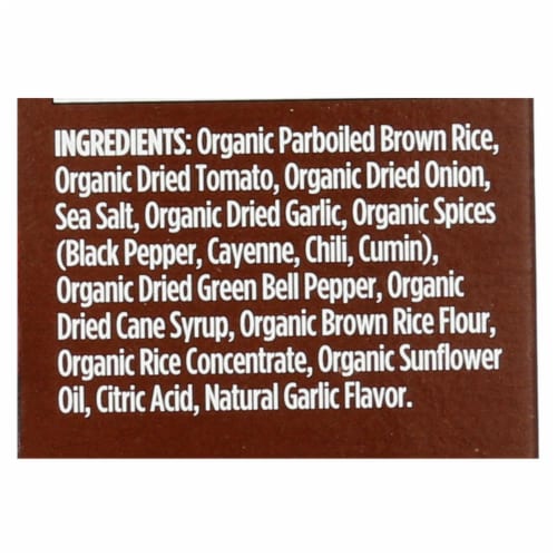 Lundberg Family Farms Organic Whole Grain Spanish Rice - Case of 6 - 6 oz. Perspective: back