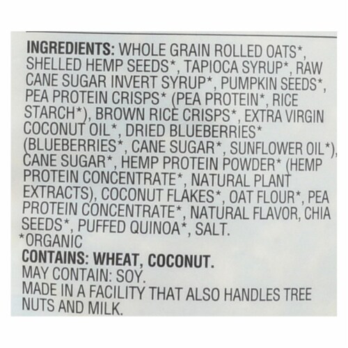 Manitoba Harvest - Granola Hemp Blubry - Case of 6 - 10 oz. Perspective: back
