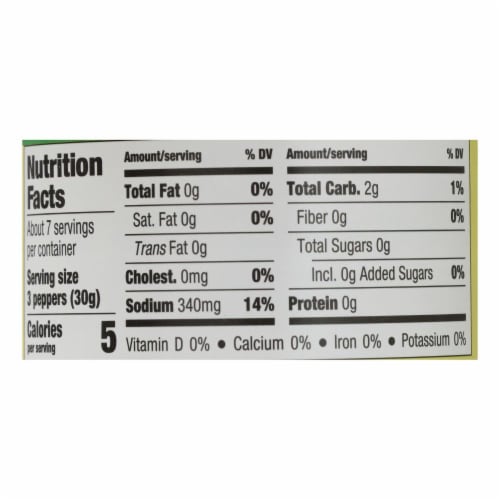 Mezzetta Garlic and Dill Golden Greek Pepperoncini - Case of 6 - 16 oz. Perspective: back