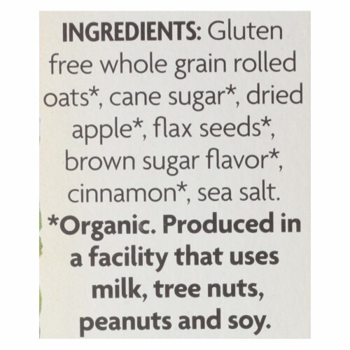Nature's Path Organic Hot Oatmeal - Spiced Apple with Flax - Case of 6 - 11.3 oz. Perspective: back
