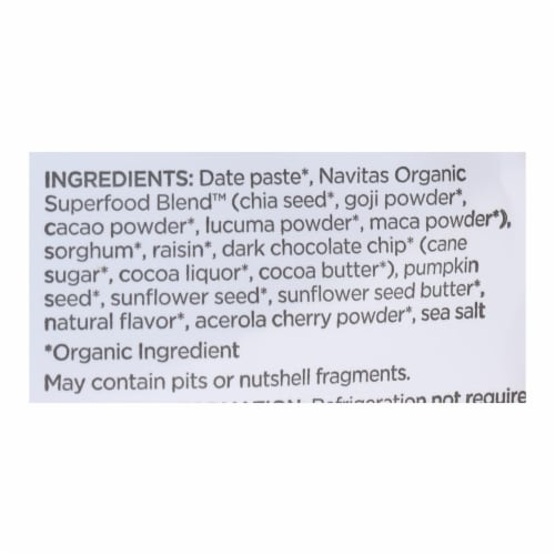 Navitas Naturals Snacks - Organic - Power - Cacao Goji - 8 oz - case of 12 Perspective: back