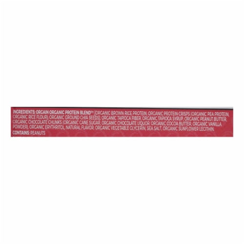 Orgain Organic Protein Bar - Peanut Butter Chocolate Chunk - Case of 12 - 1.41 oz. Perspective: back