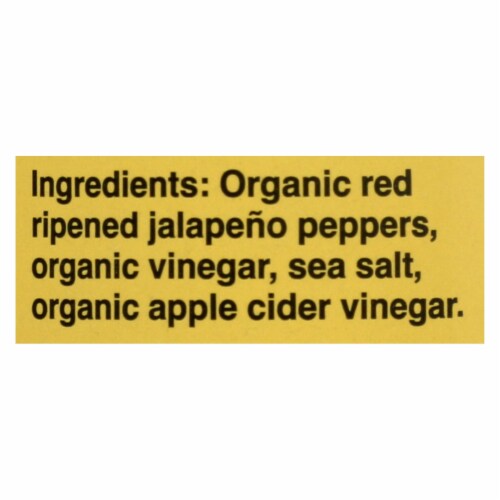 Organic Harvest Pepper Sauce - Organic Jalapeno - Case of 12 - 5 oz. Perspective: back