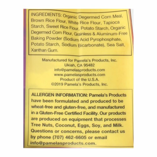 Pamela's Products - Cornbread and Muffin - Mix - Case of 6 - 12 oz. Perspective: back