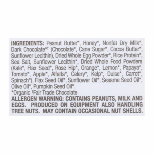 Perfect Bar Dark Chocolate Chip Peanut Butter Perfect Bar  - Case of 8 - 2.3 oz. Perspective: back