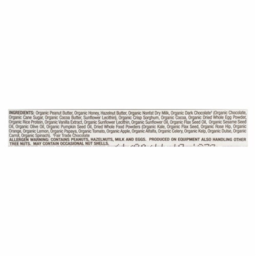 Perfect Bar - Bar Chocolate Hazelnut - Case of 8 - 2.2 oz. Perspective: back