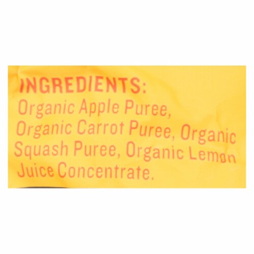 Peter Rabbit Organics Veggie Snacks - Carrot Squash and Apple - Case of 10 - 4.4 oz. Perspective: back