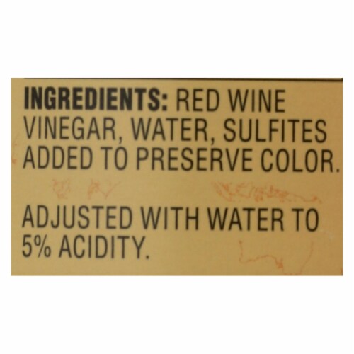 Reese Vinegar - Red Wine - Case of 6 - 12.7 fl oz. Perspective: back