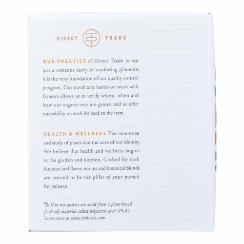 Rishi Herbal Blend - Chamomile Medley - Case of 6 - 15 Bags Perspective: back