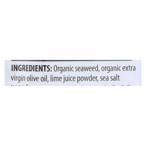 Seasnax Organic Seaweed - Lime - Case of 12 - .36 oz. Perspective: back