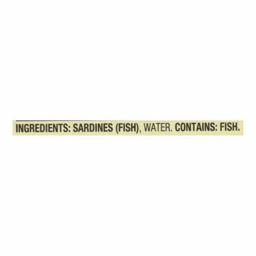 Season Brand Sardines in Water  - No Salt Added - Case of 12 - 4.375 oz. Perspective: back
