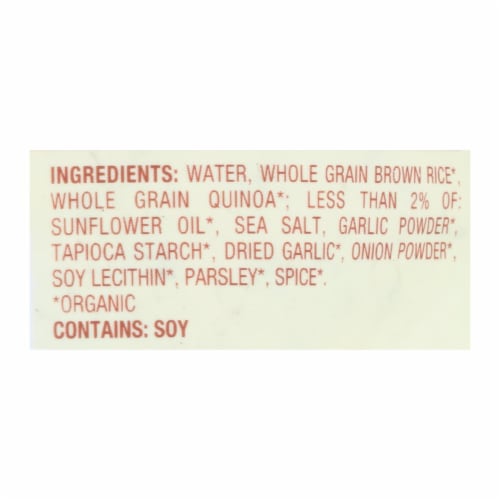 Seeds of Change Organic Quinoa and Brown Rice with Garlic - Case of 12 - 8.5 oz. Perspective: back