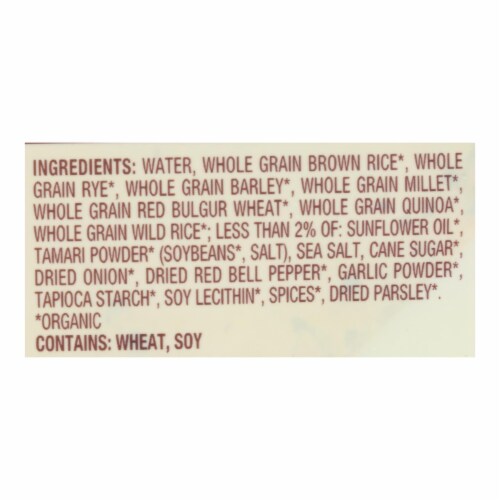 Seeds of Change Organic Microwavable Seven Whole Grains - Case of 12 - 8.5 oz. Perspective: back